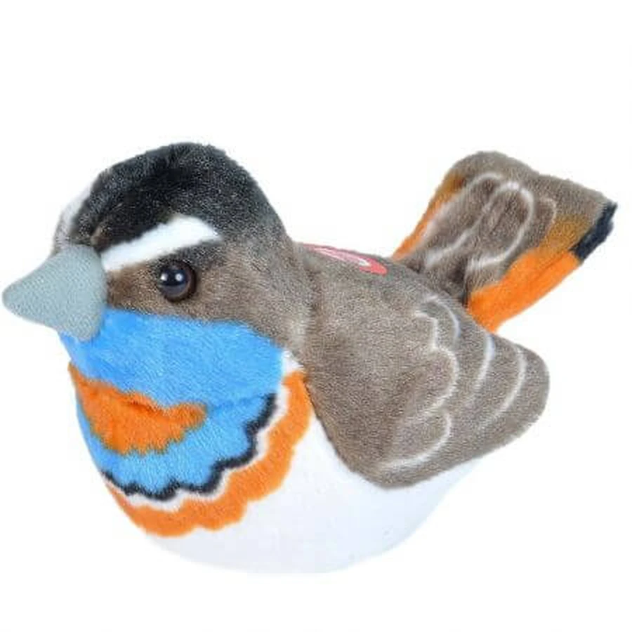 Pluche knuffel vogel met geluiden, 17 cm, Wild Republic