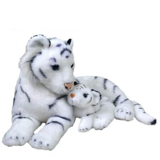 Peluche Tigre blanco madre y cachorro, Wild Republic