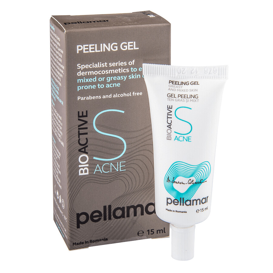 Peeling-Gel für fettige Haut und Mischhaut BioActive S Acne, 15 ml, Pellamar