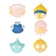 Rigolo Splash bath toys, 6 pieces, Badabulle