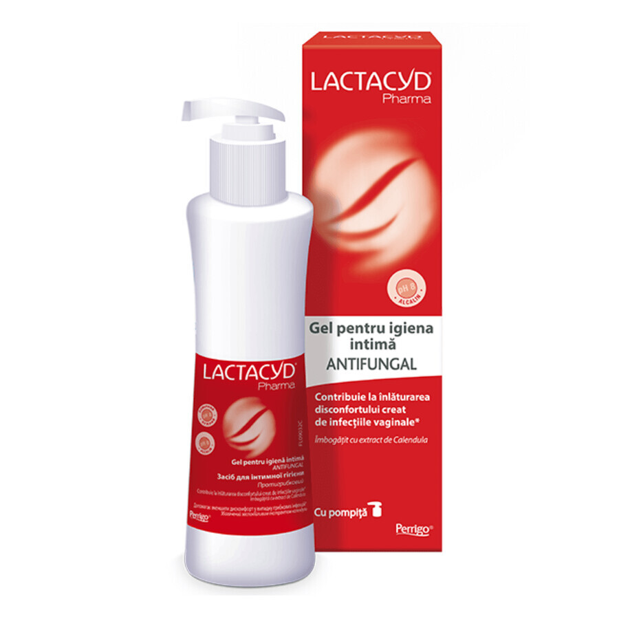 Antifungal Lactacyd gel for intimate hygiene, 250 ml, Perrigo