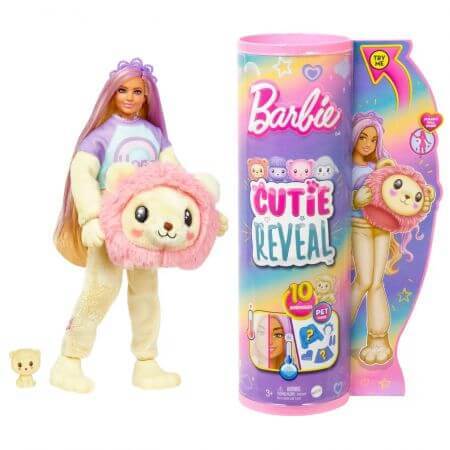 Papusa Barbie Cutie Reveal, Leu, Barbie