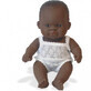 Afrikanische Junge-Babypuppe, 21 cm, +10 Monate, Miniland