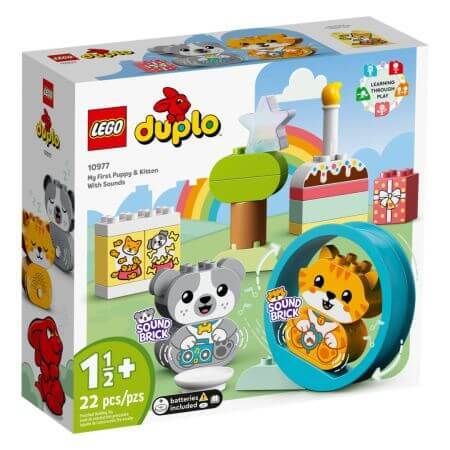 My first puppy and my first kitten with sounds Lego Duplo, 18 months+, 10977, Lego