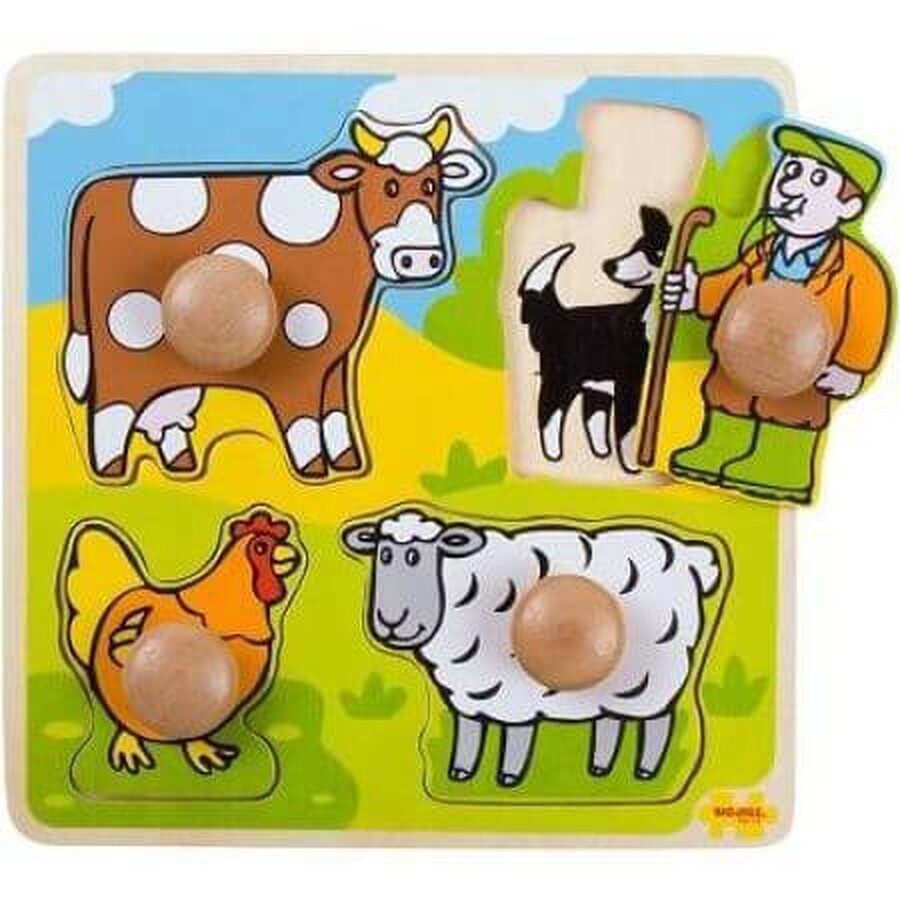 Mein erstes 4-Tiere-Puzzle, Bigjigs