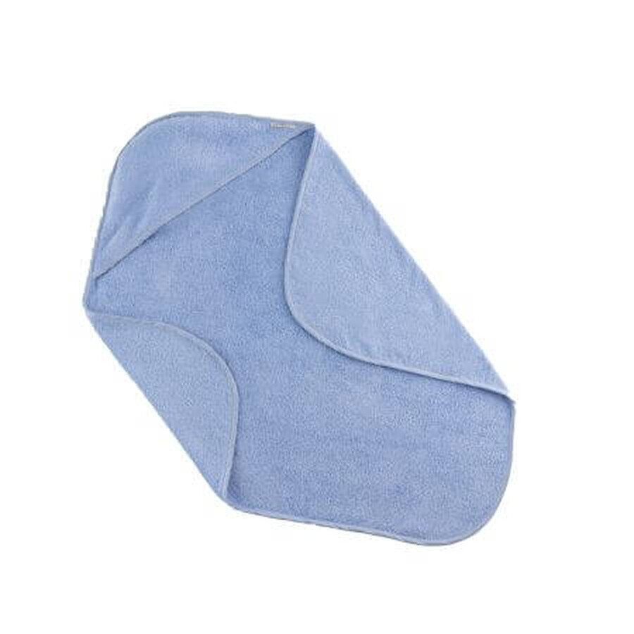 Children's hooded bath towel, 85x80 cm, light blue, Twindeco