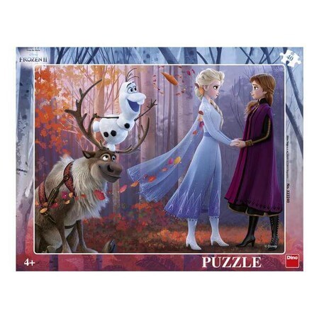 Puzzle cu rama Frozen II, 4 ani+, 40 de piese, Dino Toys