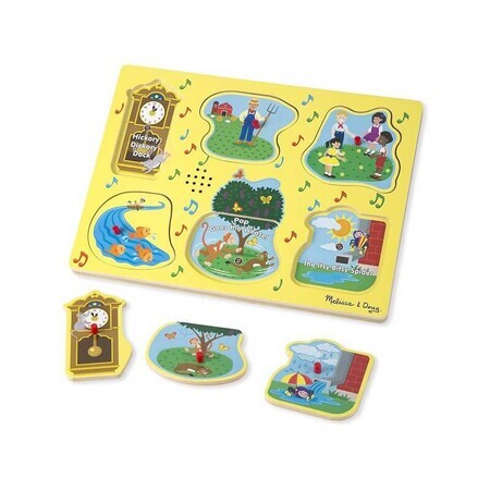 Holzpuzzle mit Geräuschen Childhood Songs, Melissa&Doug