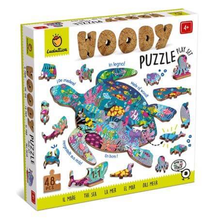 Puzzle din lemn, +4 ani, Oceanul, Ludattica