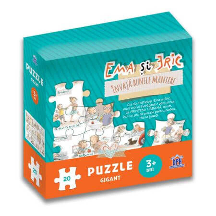 Puzzle Ema si Eric invata bunele maniere, 3 ani+, DPH