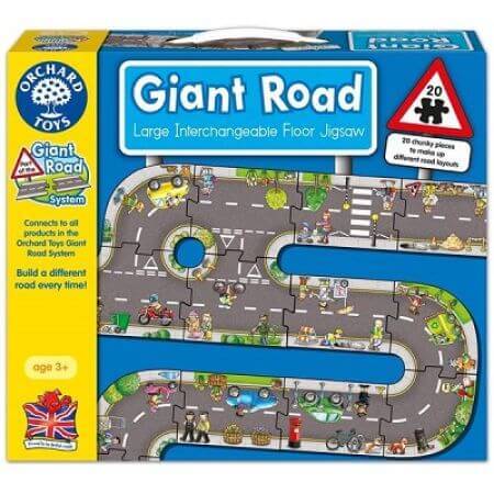 Riesen-Bodenpuzzle Autorennbahn, 20 Teile, Orchard Toys