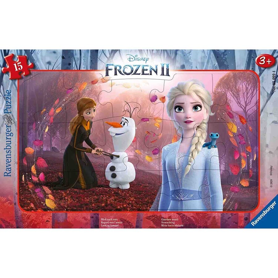 Frozen framepuzzel, +3 jaar, 15 stukjes, Ravensburger