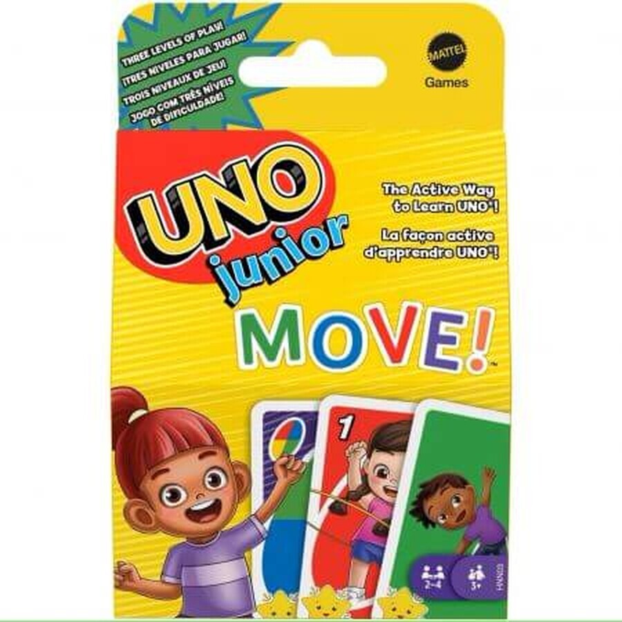 Uno Junior Move Spielkarten, ab 3 Jahren, Mattel
