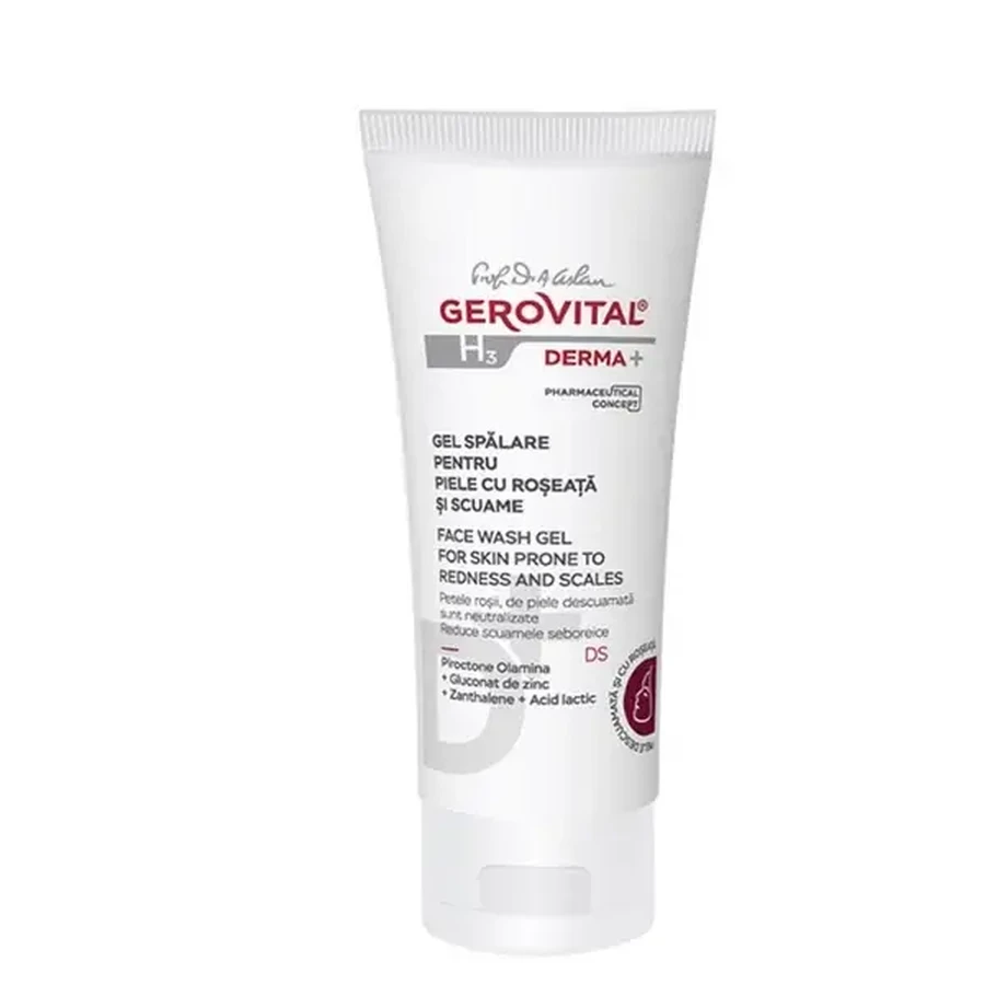 Gerovital H3 Derma+ Washing gel for skin with redness and scales, 150 ml, Farmec