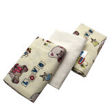 Set of 3 diapers made of fine Teddy Bear