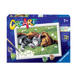 Painting by numbers Puppy and Kitty, +7 years, Ravensburger