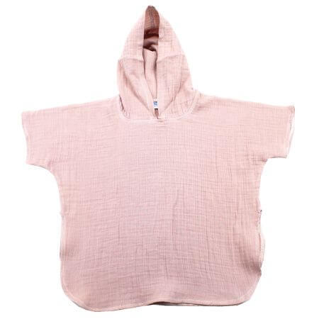 Musselin Poncho mit Kapuze, 9-12 Monate, Rosa, Baltic Bebe