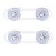 Set of 2 fuses with multifunctional lock Light Grey, 3.5 x 1.2 x 18cm, Kikka Boo