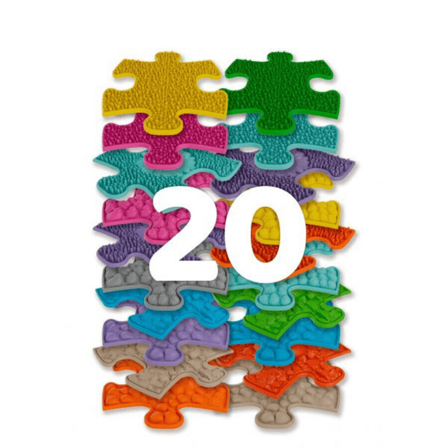 Sensorisches orthopädisches Mattenset, 20 Mini-Puzzles, Muffik