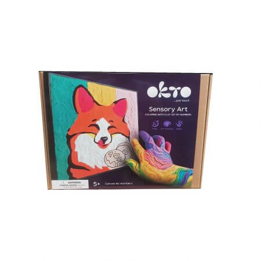 Colouring set with clay, 29 x 29 cm, +5 years, Fox, Okto