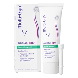 Actigel 2 in 1 Multi-Gyn Gel for treating and improving vaginosis, 50 ml, Bioclin 