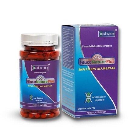 GlucoNature Plus, 60 cpsule, Qingdao Heshoutang