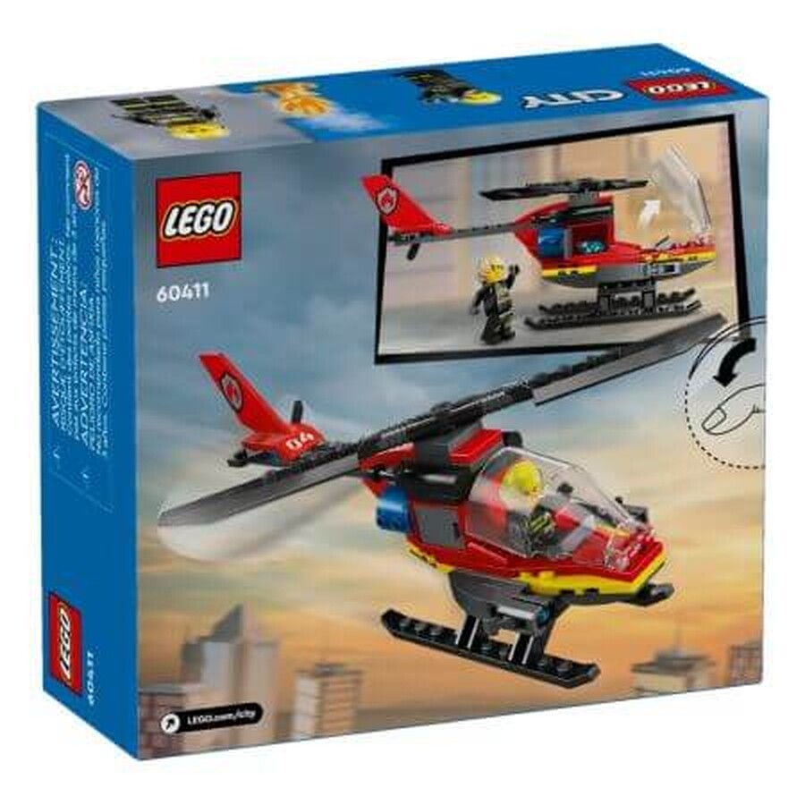 Elicopter de pompieri, +5 ani, 60411, Lego City