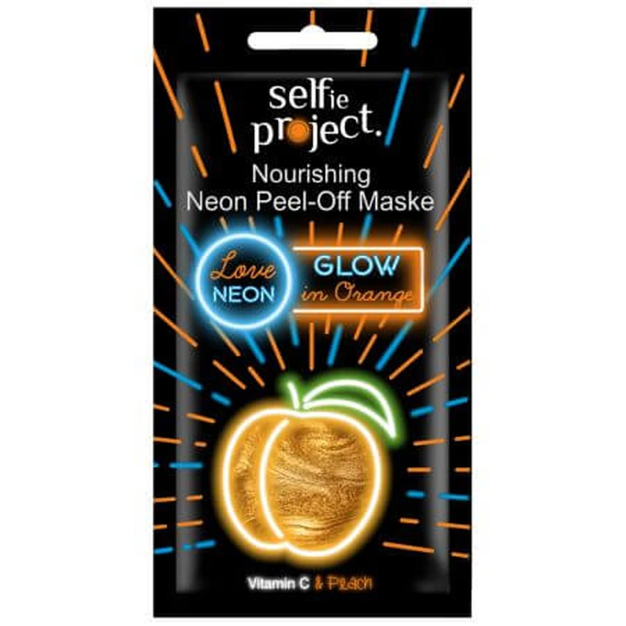Neon Glow in Orage Nourishing Exfoliating Mask, 10 ml, Selfie Project