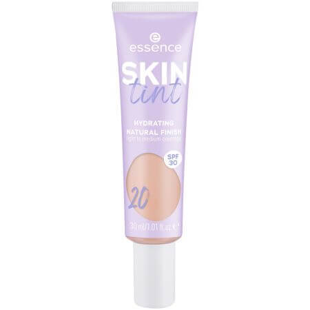 Nuantator pentru piele Skin Tint, Hydrating Natural Finish 20, 30 ml, Essence