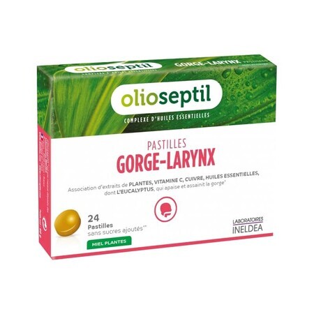 Gorge Larynx Olioseptil, 24 Tabletten, Laboratoires Ineldea