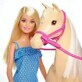 Barbiepuppe und Pferdeset