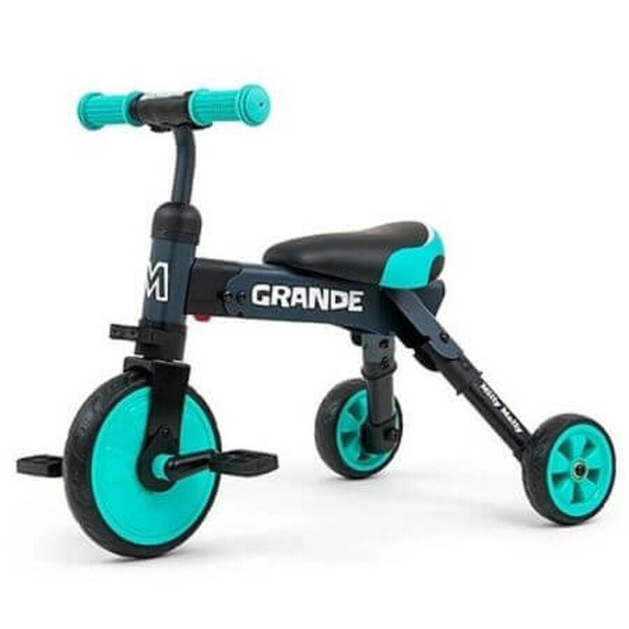 Tricycle pliant convertible en vélo sans pédales Grande, +12 mois, Mint, Milly Mally