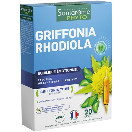 Griffonia Rhodiola, 20 phials, Santarome
