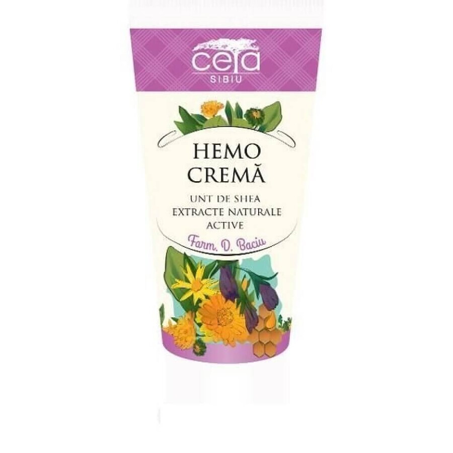 Hemo, Creme mit Sheabutter und natürlichen aktiven Extrakten, 50 ml, Ceta Sibiu