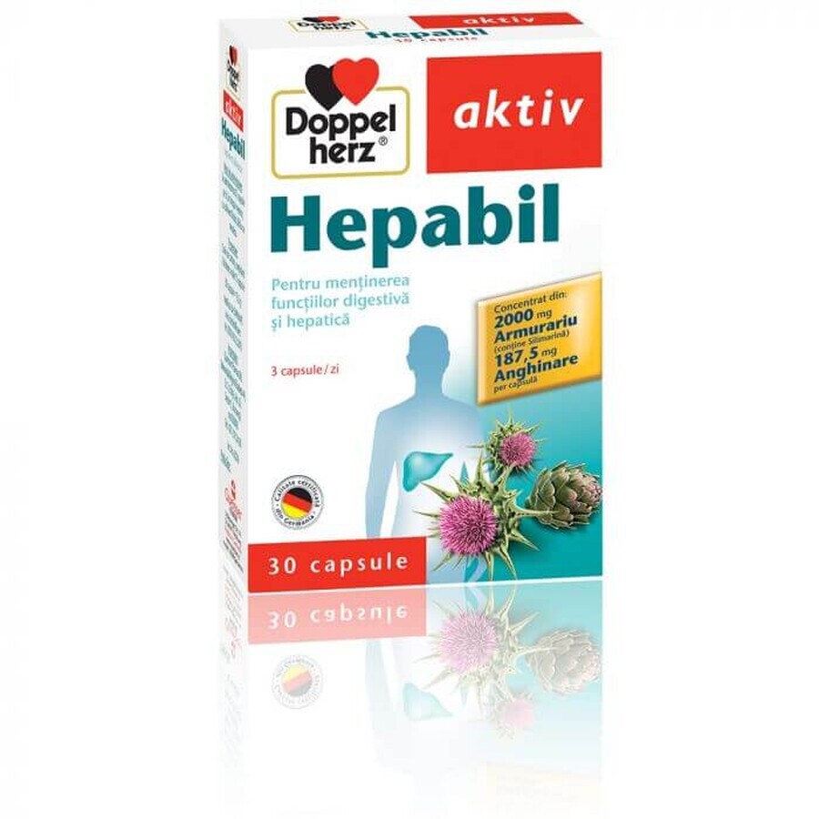 Hepabil pentru menținerea funcțiilor digestive, 30 capsule, Doppelherz