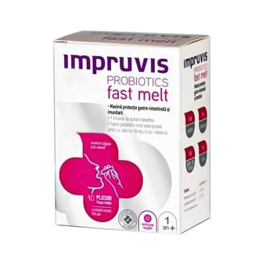 Impruvis Probiotic Fast Melt, 10 plicuri, Bifodan