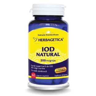 Natuurlijk jodium 500mg, 60 capsules, Herbagetica