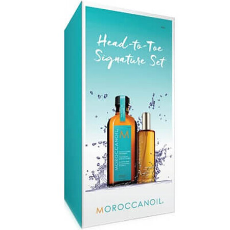 Kit Head to toe Ulei de corp 50 ml + Tratament de par închis 100 ml, Moroccanoil