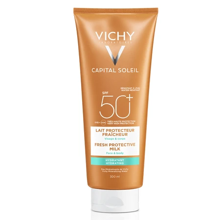 Vichy Capital Soleil Hydraterende Zonbeschermingsmelk voor Gezicht en Lichaam SPF 50+, 300 ml