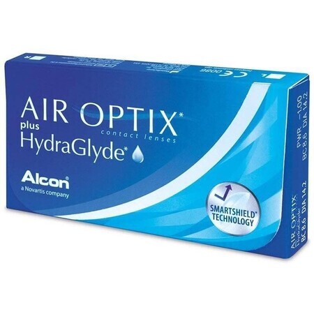 Lentile de contact -3.00 Air Optix HydraGlyde, 6 bucati, Alcon