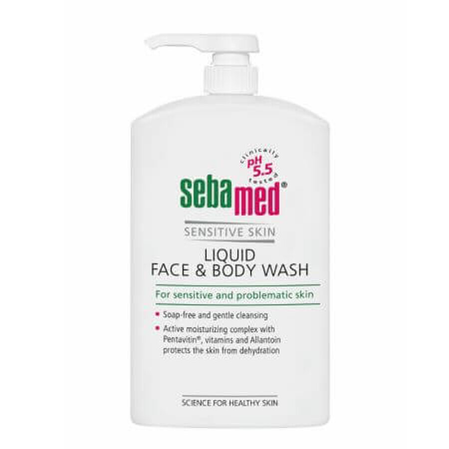 Dermatologischer Gesichts- und Körperreiniger, 1000 ml, sebamed