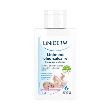 Liniment Oleo-calcaros pentru curățarea zonei scutecului Liniderm, 110 ml, Gilbert