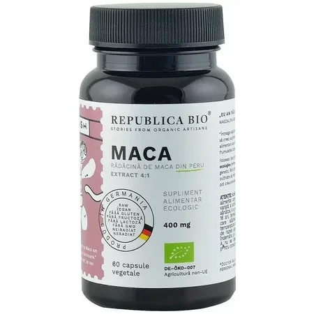 Maca 400 mg, 60 capsules, Republica Bio