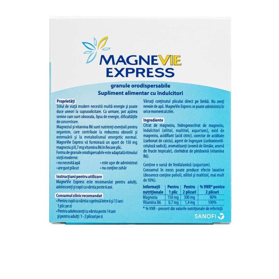 MagneVie Express, 20 sachets, Sanofi