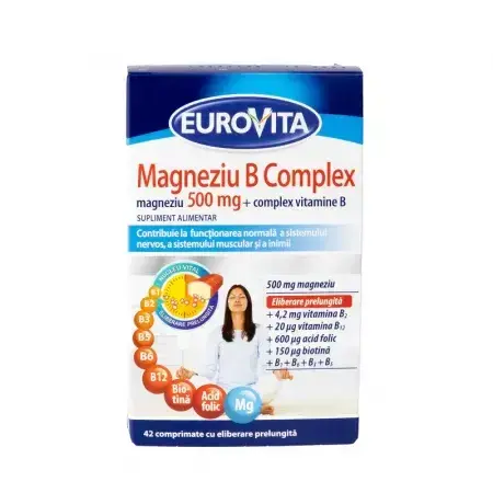 Magnesium B-Komplex, 42 Tabletten, Eurovita