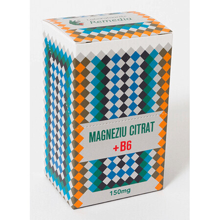 Citrate de magnésium avec vitamine B6, 25 sticks, Remedia