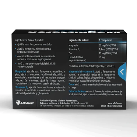 Magnisteron magnesium voor mannen, 30 tabletten, Aflofarm 