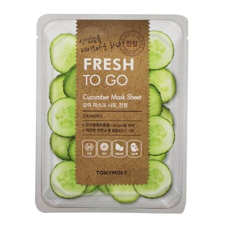 Mască calmantă cu Castravete Fresh to Go, 20 g, TonyMoly