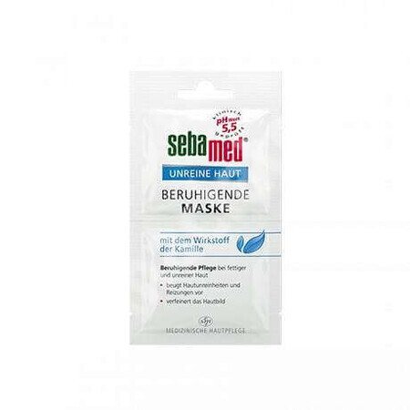 Masca dermatologica pentru ingrijirea tenului acneic Clear Face, 2 plicuri x 5 ml, Sebamed