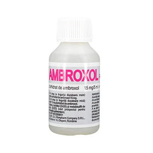 Ambroxol Rompharm 15 mg/5 ml, syrup, 100 ml, Rompharm